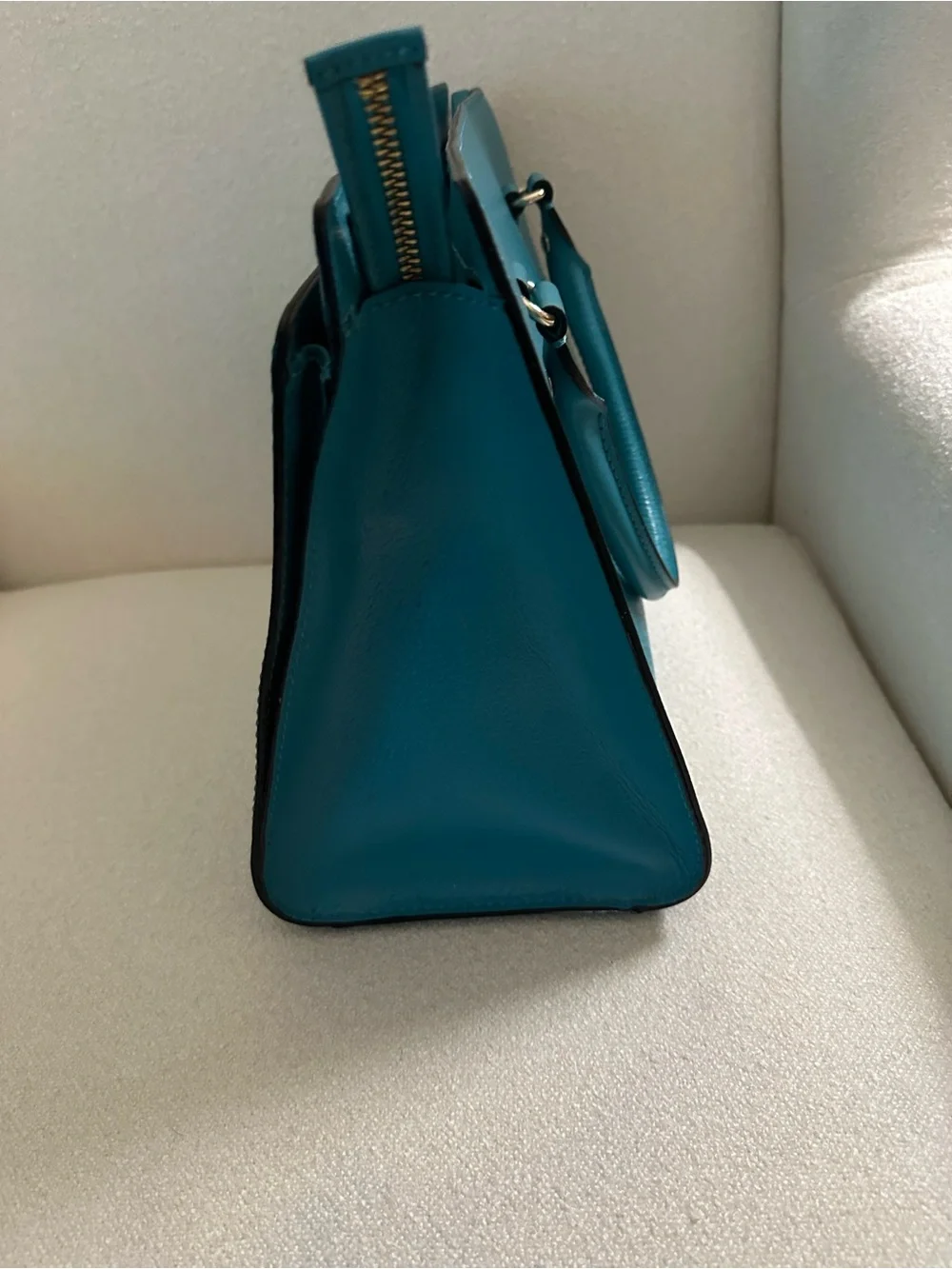 EUC kate spade Wellesley Durham Teal Structured Leather Satchel